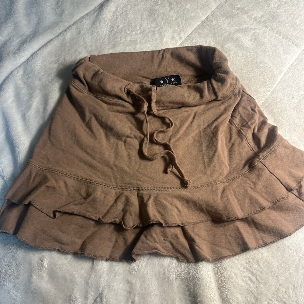 American Jeans Brown Ruffled Women's Skirt